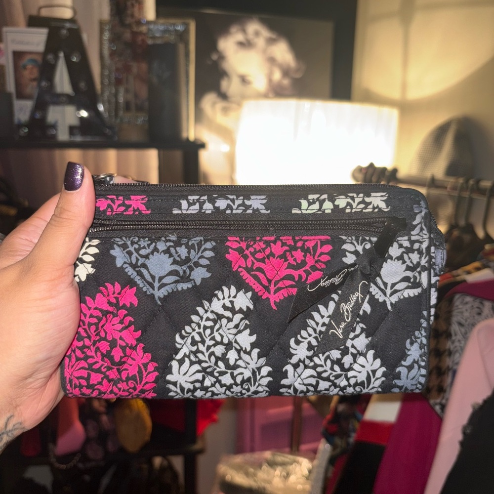 Elegant Black and Pink Designer Clutch